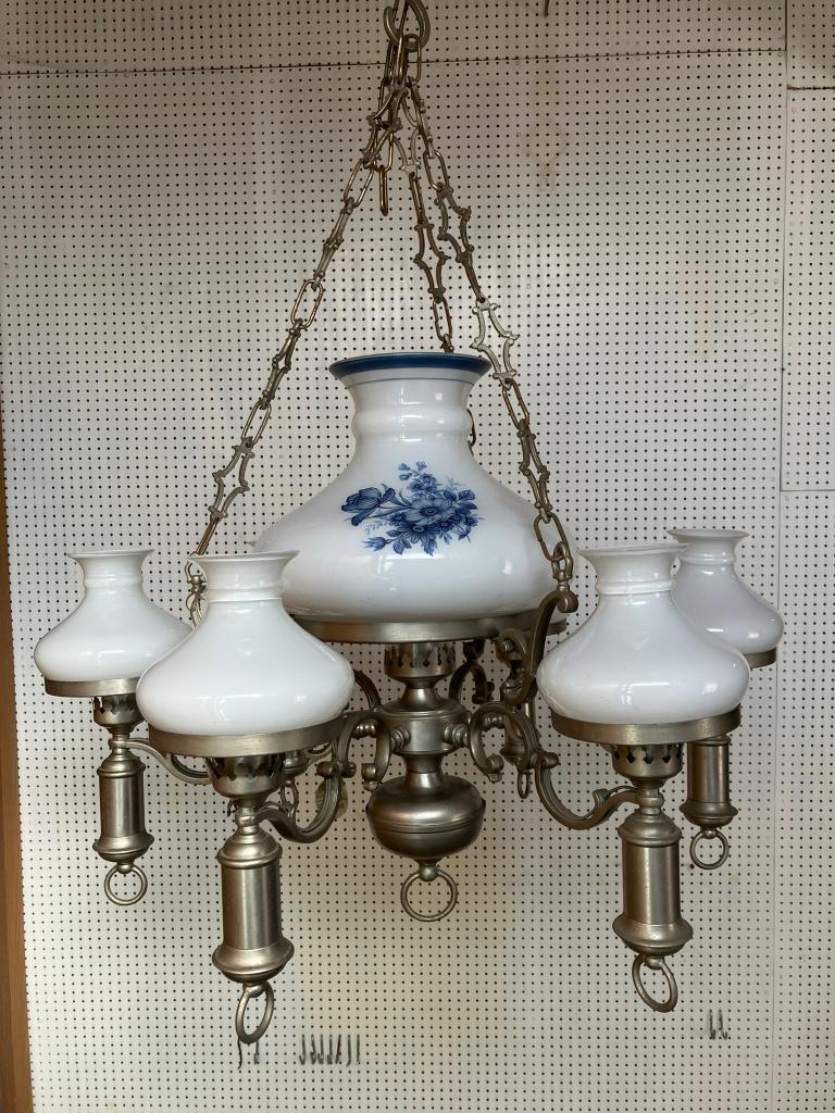 Vintage kroonluchter, Antiek en Kunst, Ophalen, Brons