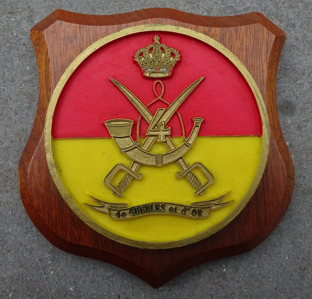 ARMEE BELGE - 4EME RGT DE CHASSEURS A CHEVAL - CREST, Envoi, Armée de terre, Emblème ou Badge