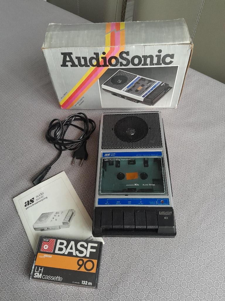 AudioSonic CT-170 Enregistreur Cassette Audio Vintage TBE, Enlèvement ou Envoi