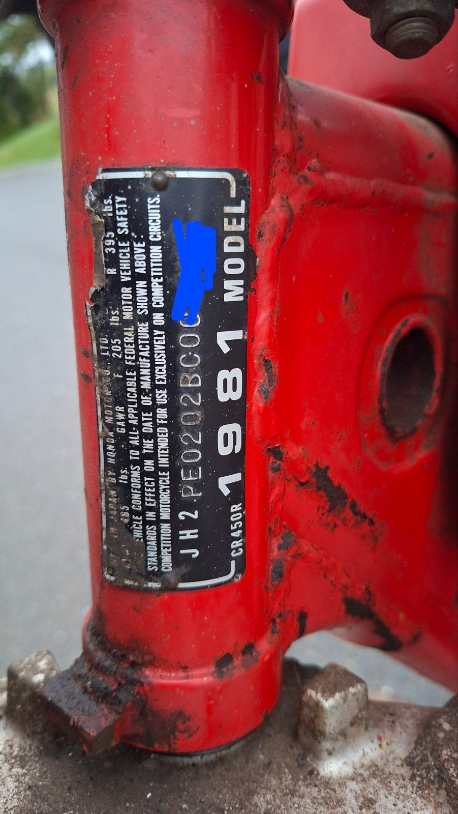 honda cr 450 1981 Elsinore sans moteur, Motos, Enlèvement