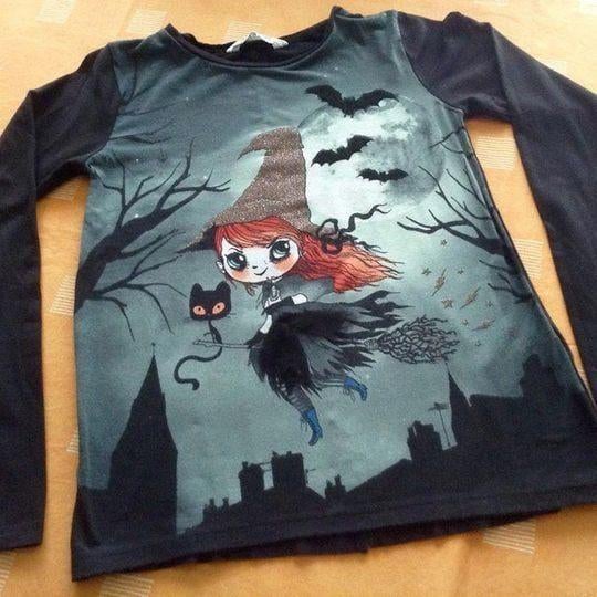 T-shirt met lange mouwen voor meisjes van 8-9 jaar oud, Ophalen of Verzenden, Zo goed als nieuw, HM, Meisje