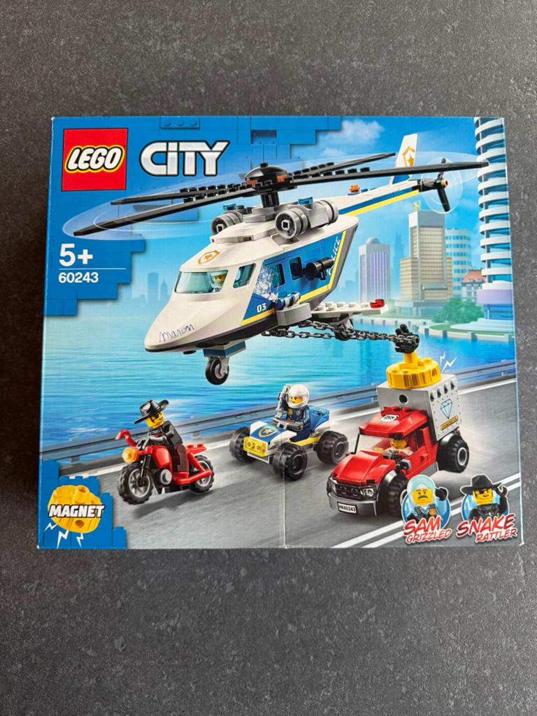 Lego City Politiehelikopter achtervolging 60243, Inclusief instructies, City, Lego, Ophalen of Verzenden