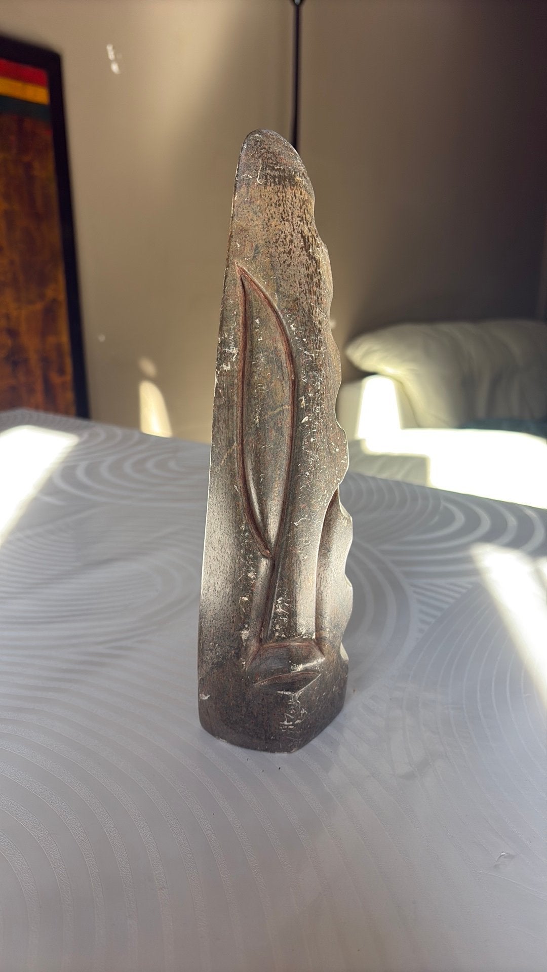 Sculpture sur pierre signée Vanessa RANGISSE, Enlèvement ou Envoi, Marron, Signé, Utilisé
