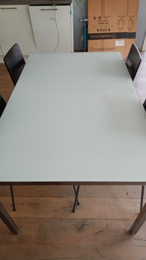 Keukentafel, Huis en Inrichting, Tafels | Eettafels, Ophalen, Gebruikt, 100 tot 150 cm, 50 tot 100 cm