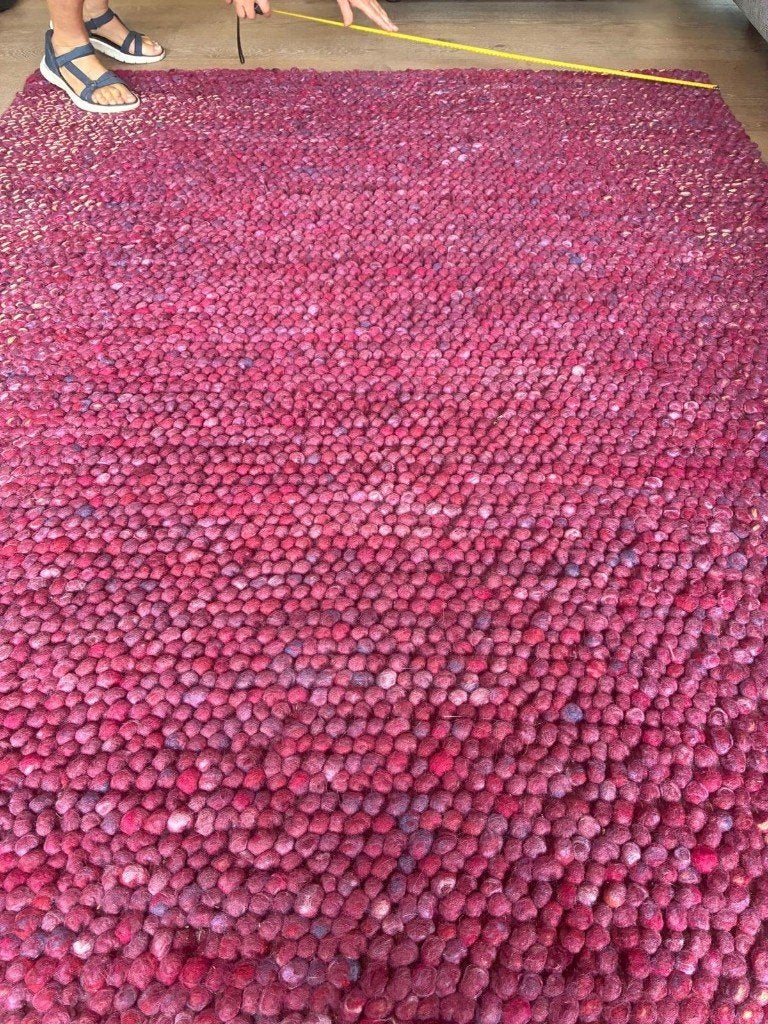 Tapis Perletta Carpets Fuchsia, 200 cm ou plus, 150 à 200 cm, Violet, Enlèvement