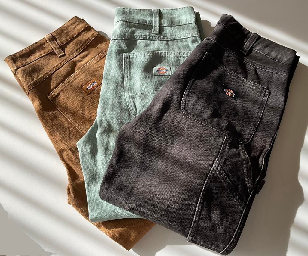 3 Lange broeken Dickies - zwart - groen - bruin, Ophalen of Verzenden, Zo goed als nieuw