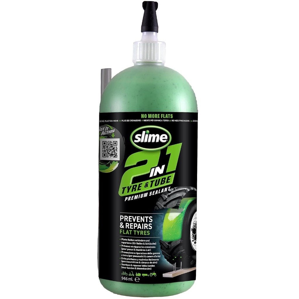 Slime 10194-51 Produit Anti-crevaison 2-en-1 pour Pneu, Enlèvement, Neuf