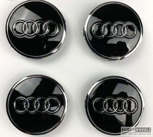 AUDI Logo naafdoppen ø 61 mm 4M0601170 Naafkap ZWART, Auto-onderdelen, -, Verzenden, -, Nieuw