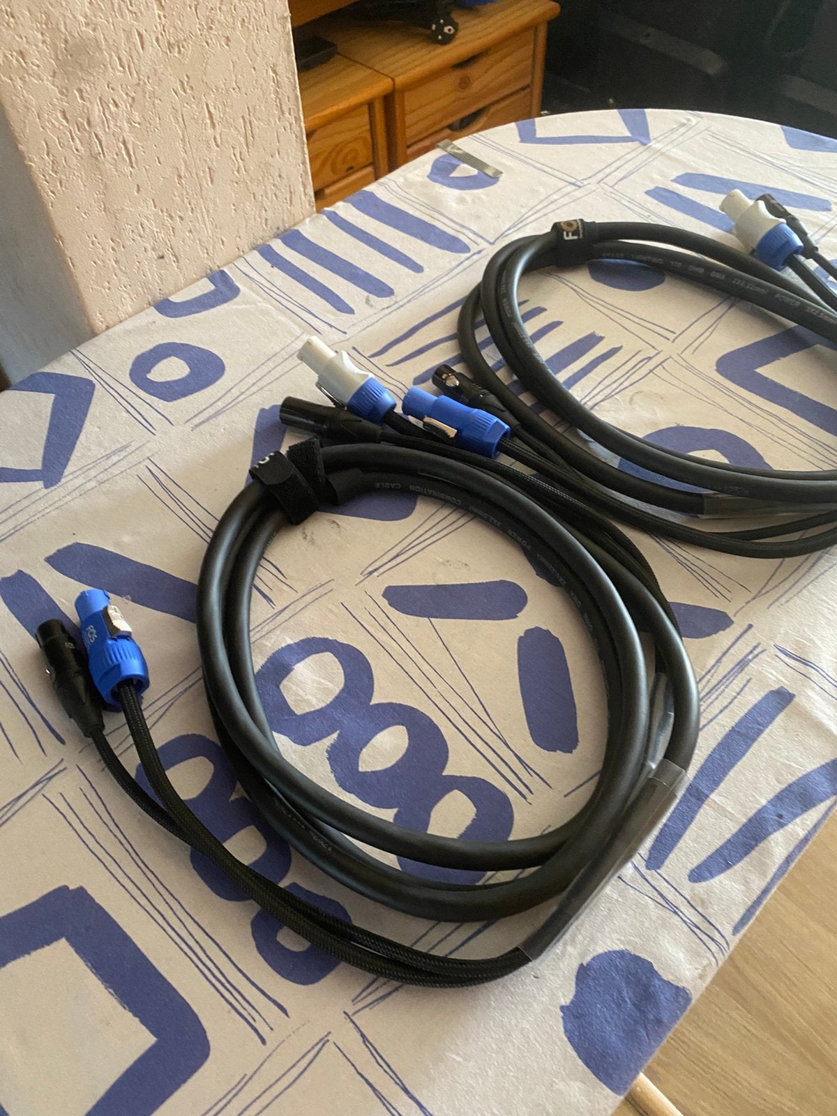 2 x Power Com / DMX Cable 5 Meter, Muziek en Instrumenten, Ophalen of Verzenden, Nieuw