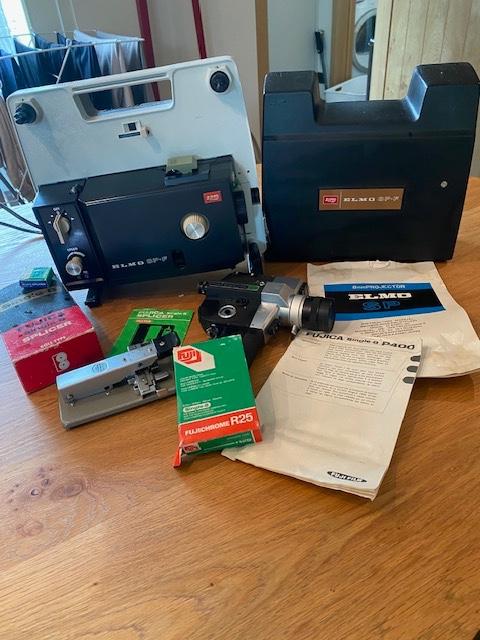 Fujita single-8 P400 + projector ELMO SP-F, Ophalen, 8mm, Overige typen