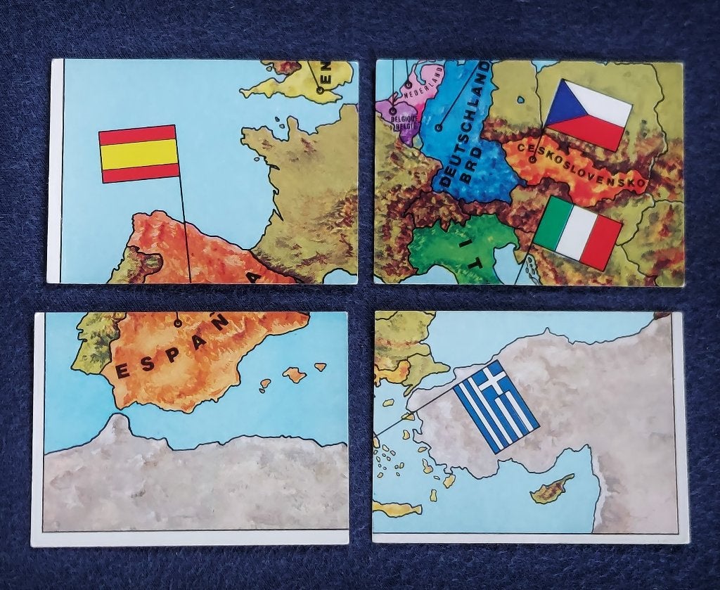 4 versch. Panini stickers voetbal ' EK Euro 1980 - puzzel ', Ophalen of Verzenden, Nieuw, Meerdere stickers