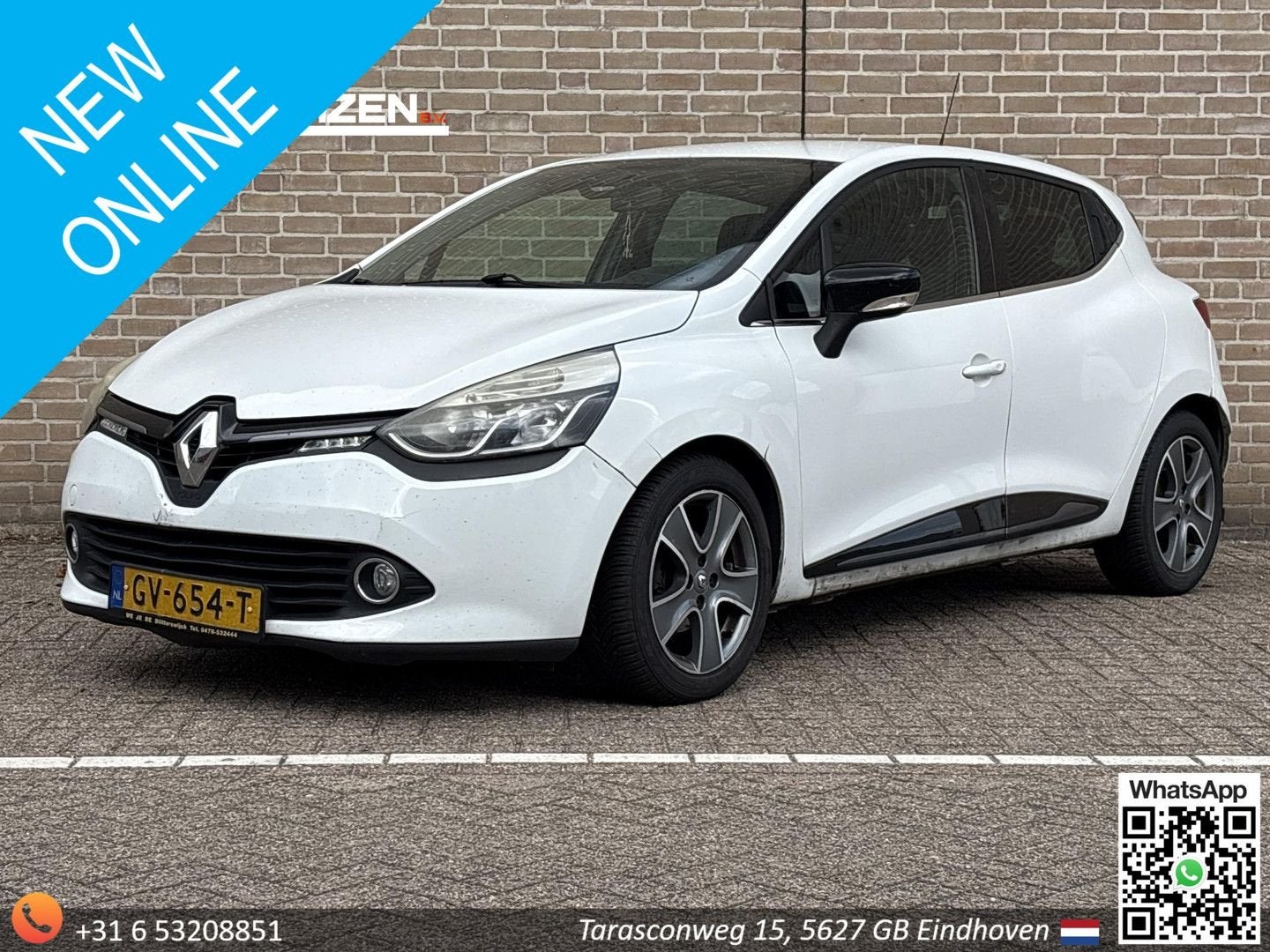 Renault Clio 1.5 dCi ECO Night&Day | € 3.250,- NETTO! | Airc, Auto's, Renault, Zwart, Wit, Bedrijf, 82 g/km