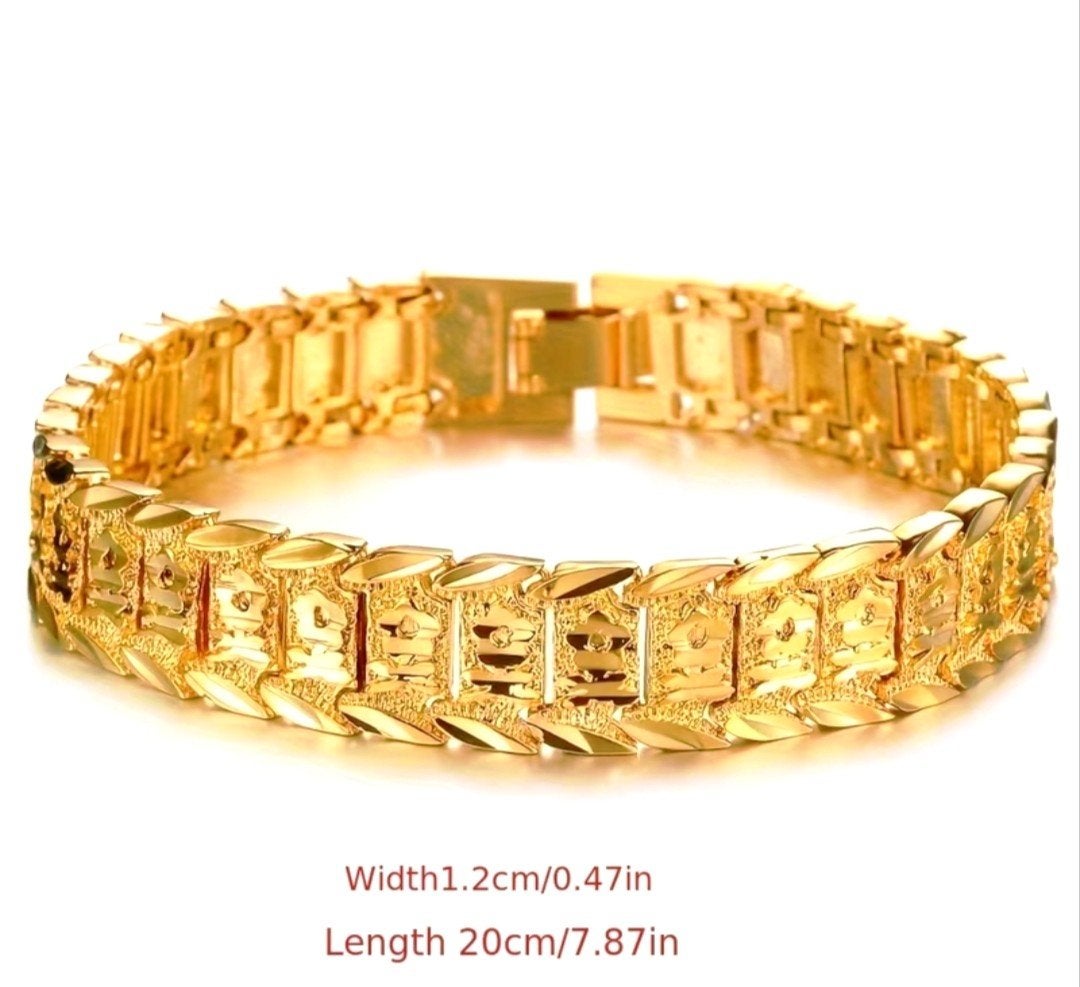 Bracelet en or pour homme et femme, Bijoux, Sacs & Beauté, Bracelets, Enlèvement ou Envoi, Neuf, Or, Acier