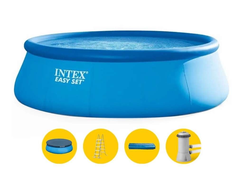 zwembad, Tuin en Terras, Zwembaden, Opblaaszwembad, Rond, 300 cm of meer, Zo goed als nieuw