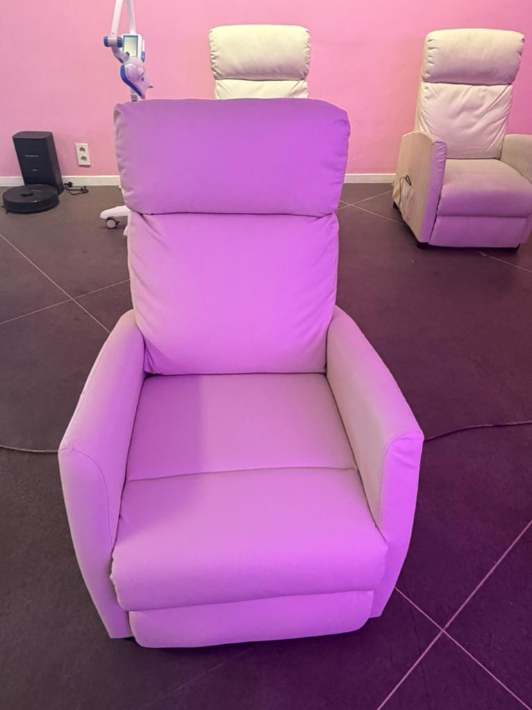 4 witte éénzit zetel, Huis en Inrichting, Fauteuils, Ophalen, Gebruikt