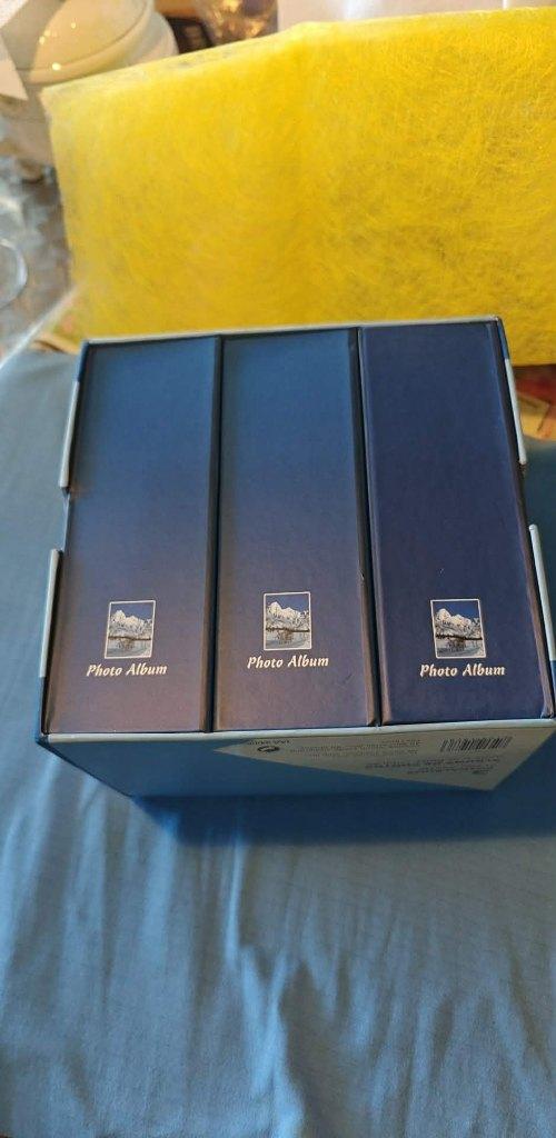 fotoalbum 3 stuks in kartonnen box nieuw, TV, Hi-fi & Vidéo, Albums photo & Accessoires, Enlèvement ou Envoi, Neuf, Album photo