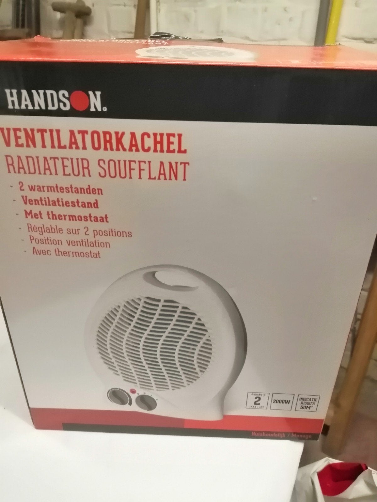 Ventilatorkachel Handson  2000Watt, 2 standen, nieuwstaat
Af, Ophalen, Nieuw