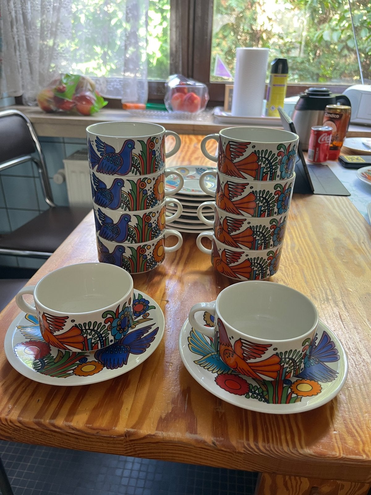 10x villeroy & boch acapulco tassen en onderschotels, Ophalen
