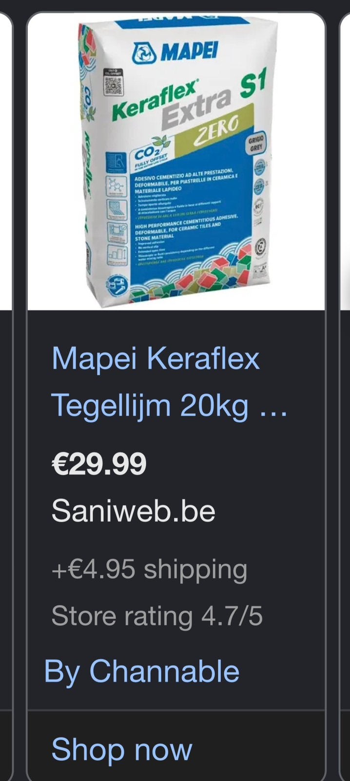 Mapei keraflex s1 colle carrelage, Enlèvement, Neuf