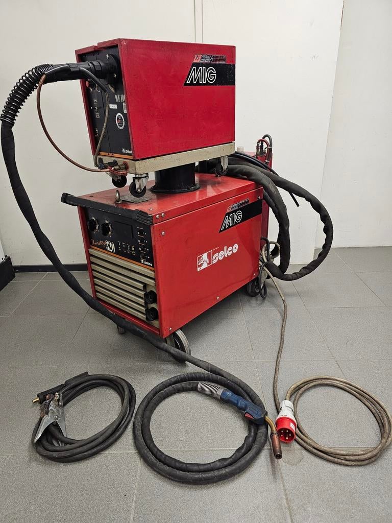 Selco Unistep 320 MIGMAG lasapparaat compleet lasklaar, Enlèvement, Utilisé, 250 ampères, CO2