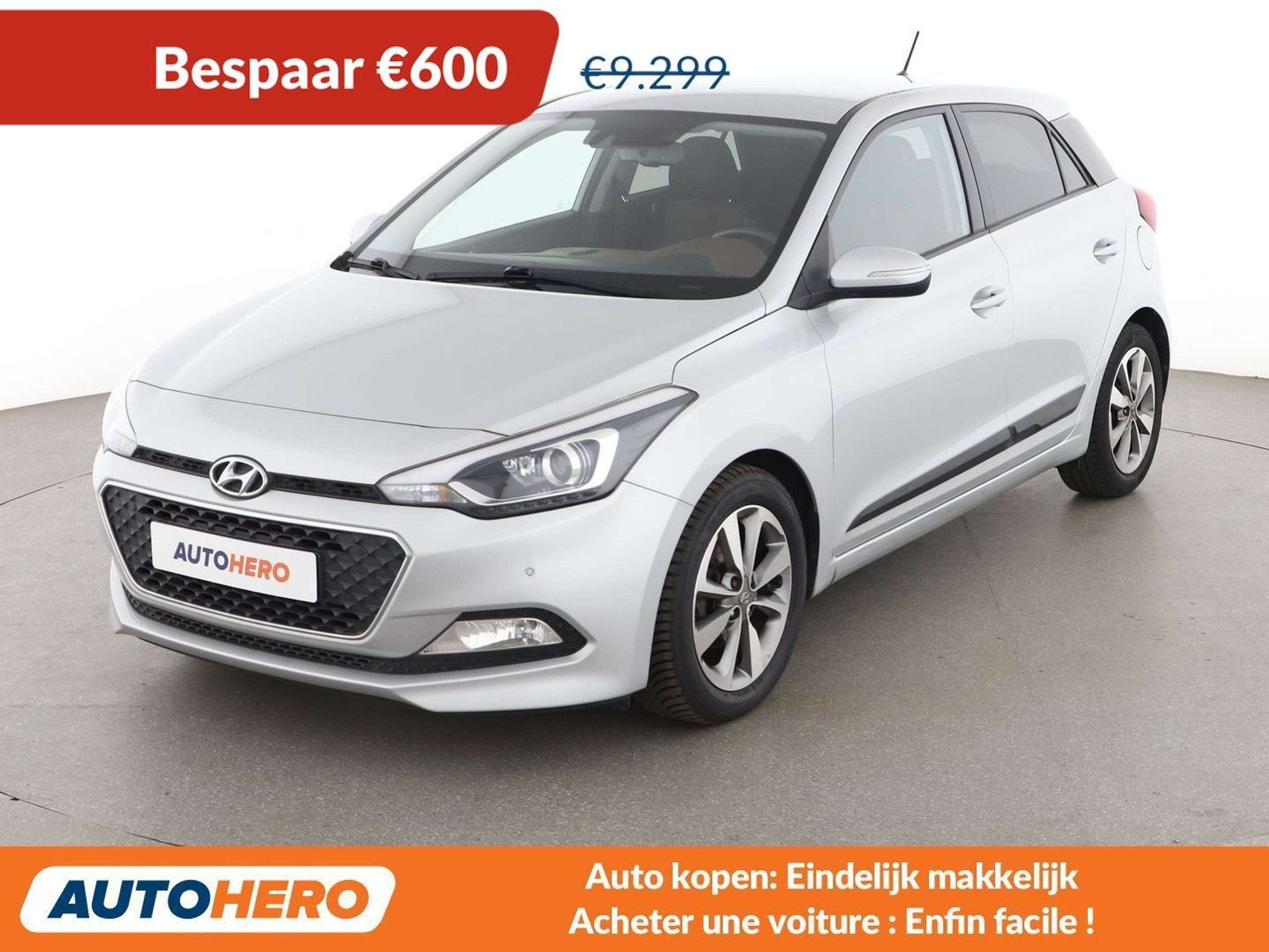 Hyundai i20 1.2 Trend blue (année de construction 2015), Argent ou Gris, 1055 kg, 5 places, Tissu
