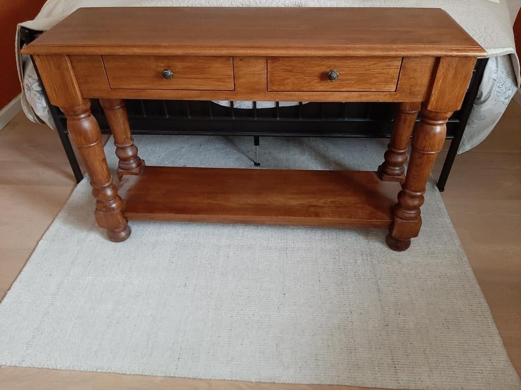 Eiken wandtafel., Huis en Inrichting, Tafels | Sidetables, Ophalen