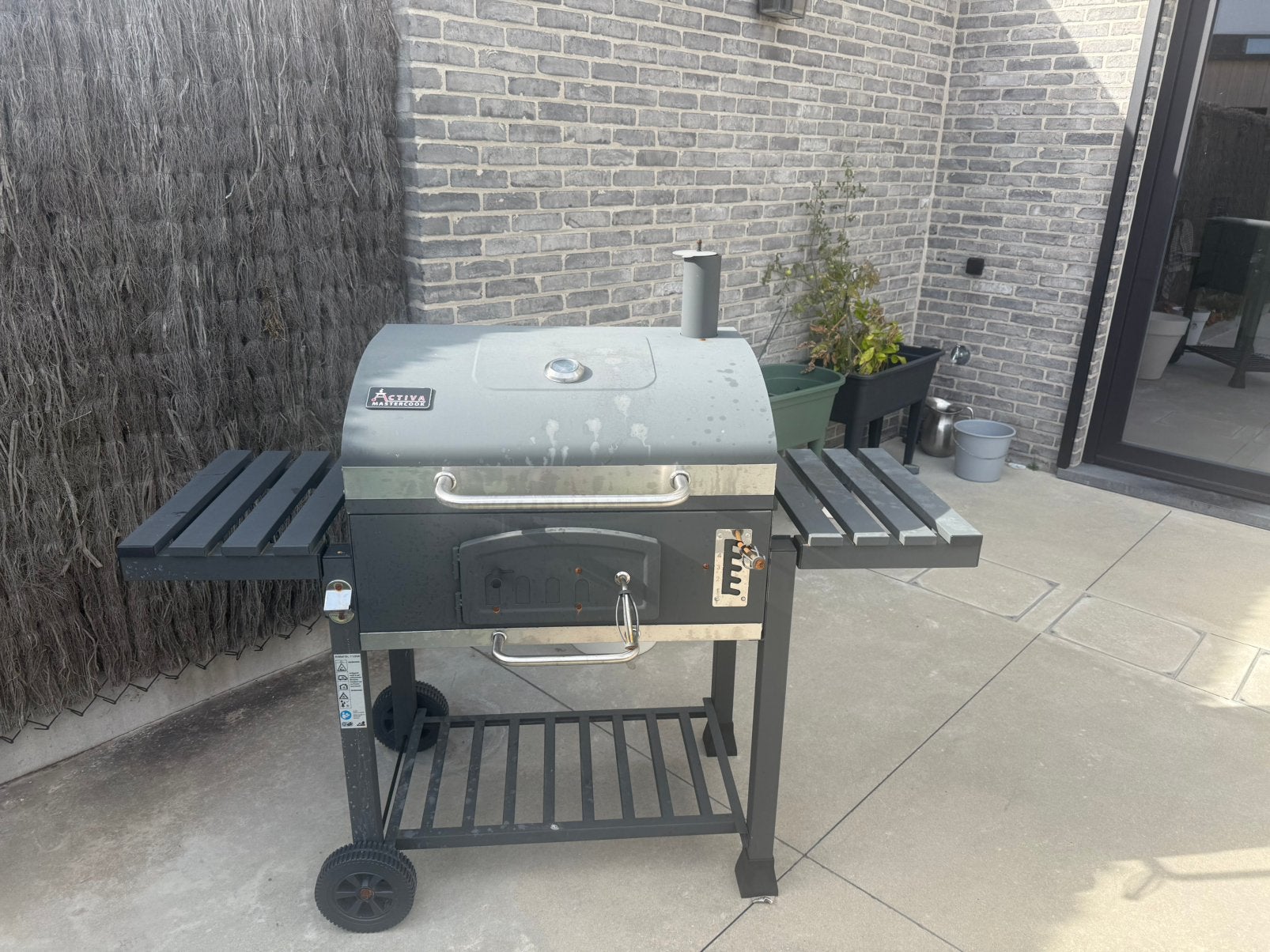 Bbq kolen in hoogte regelbaar, Ophalen, Gebruikt
