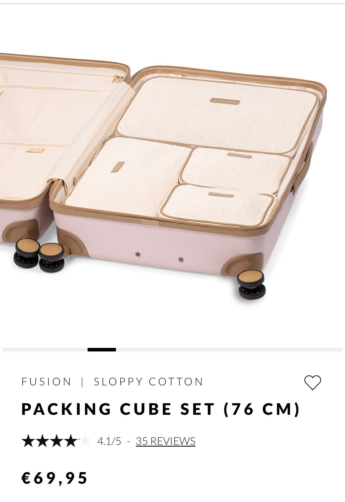 Packing cubes Suitsuit, Envoi, Comme neuf