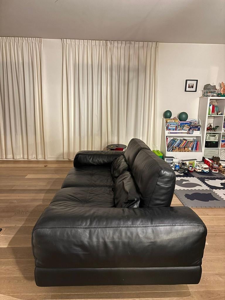 Zetel - rugleuning uitschuifbaar in diepte, Huis en Inrichting, Ophalen, Leer