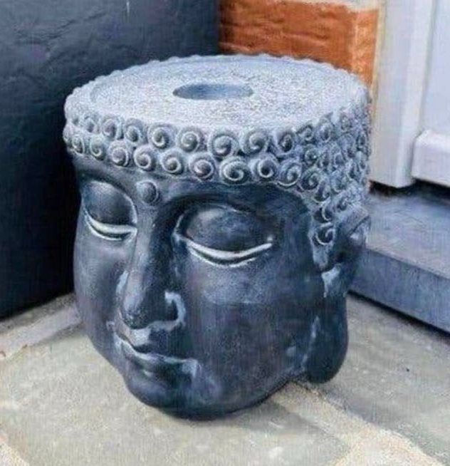 Bougeoir tête de Bouddha, Jardin & Terrasse, Enlèvement, Comme neuf, Bouddha