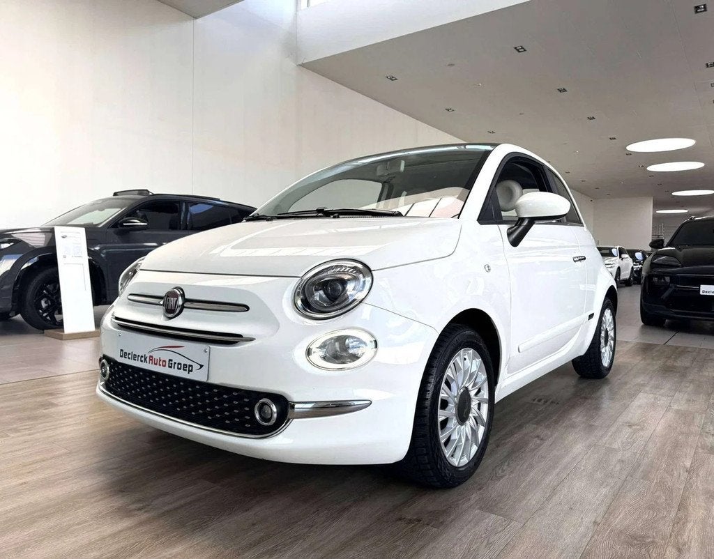 Fiat 500 GLAZEN PANODAK*45.000KM*ONGEVALVRIJ*12 MAANDEN WAAR, Auto's, 4 zetels, Stof, 4 cilinders, Wit