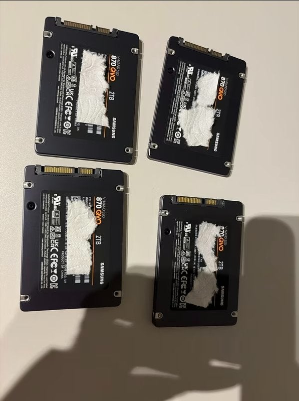 Samsung 870 QVO 2TB (4 stuks, prijs per stuk), Computers en Software, Harde schijven, 2TB, SATA, Ophalen of Verzenden, Zo goed als nieuw