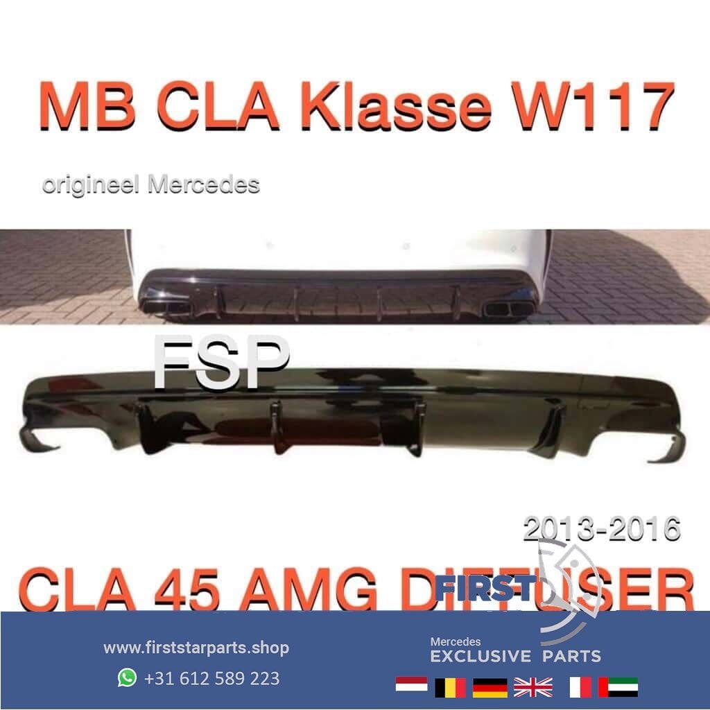 W117 CLA 45 AMG Achterbumper Diffuser zwart origineel Merced, Enlèvement ou Envoi, -, -, -