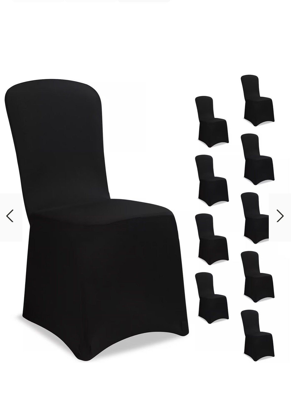 Overtrek hoesjes stoelen Stretch Spandex hoes zwart 50 stuks, Ophalen