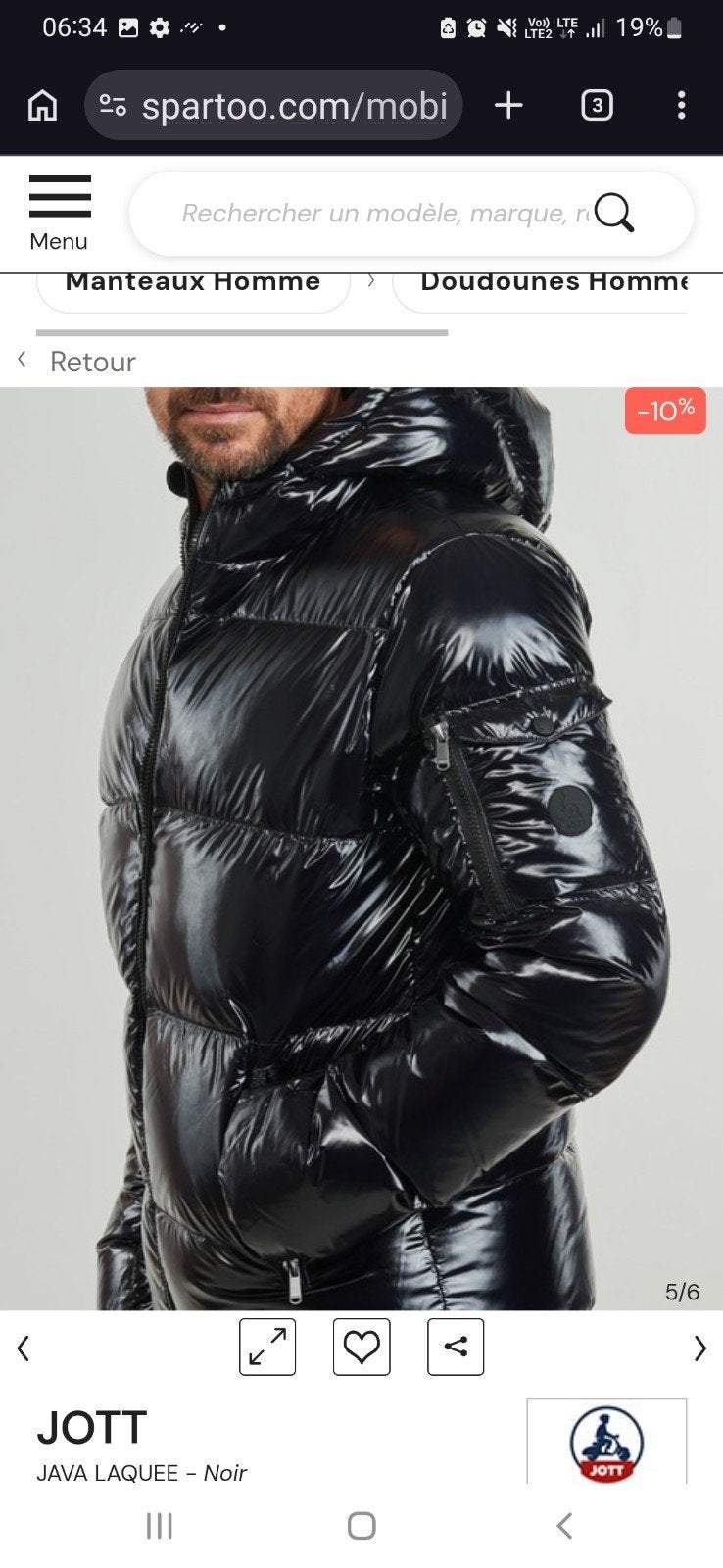 veste jott doudoune, Kleding | Heren, Maat 48/50 (M), Zwart, Ophalen of Verzenden, Jott