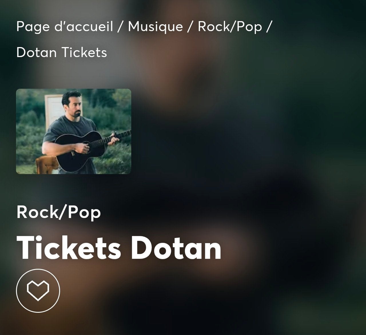 1 place concert Dotan Cirque Royal 14 octobre, Tickets & Billets, Une personne, Octobre
