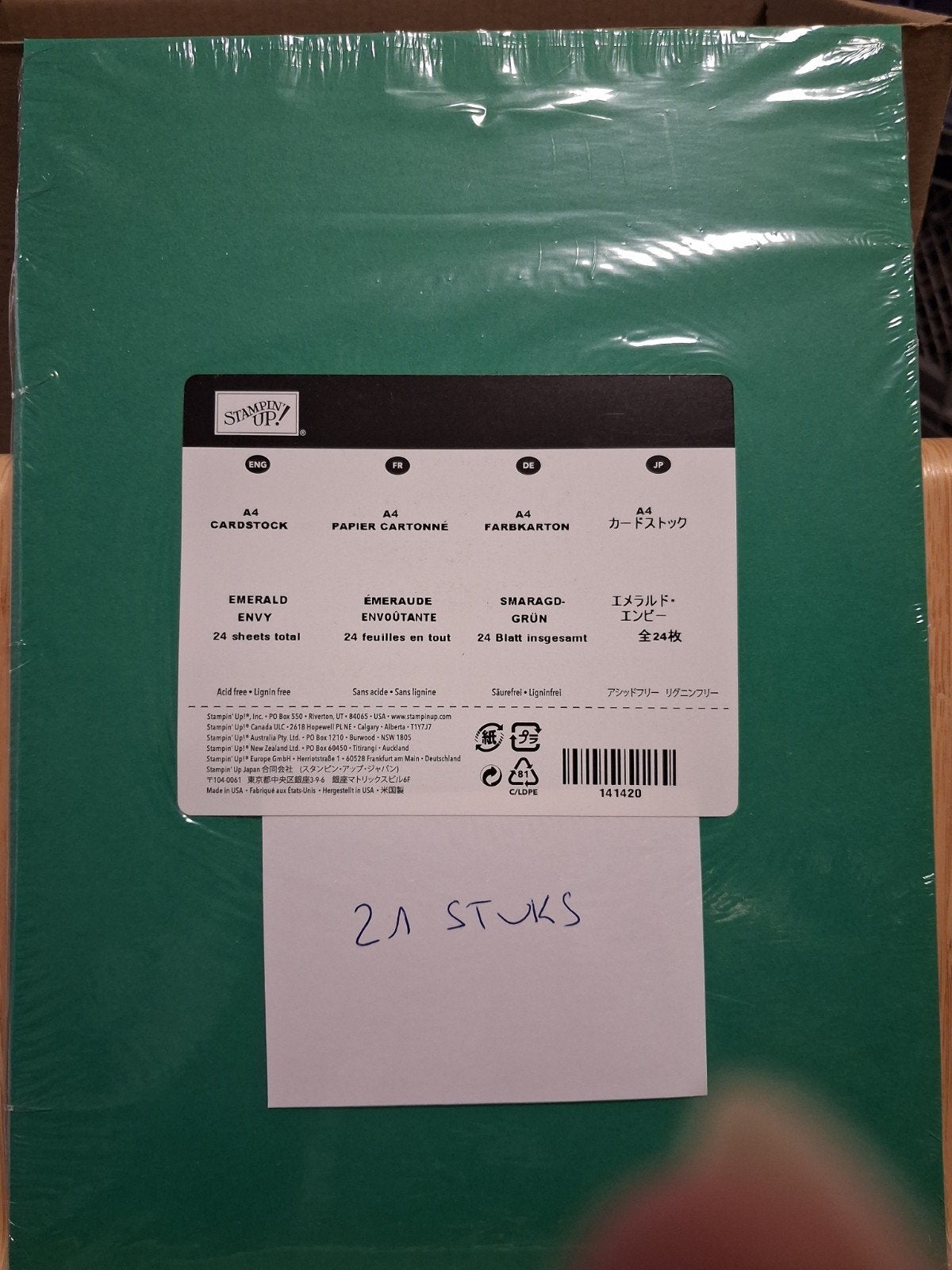 Stampin Up - A4 Cardstock - kaartkarton, Enlèvement
