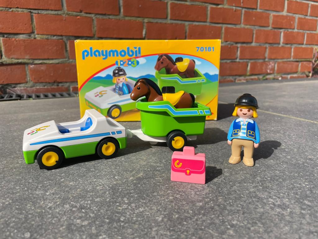 Playmobil 123 70181 - auto met paardentrailer, Ophalen, Zo goed als nieuw