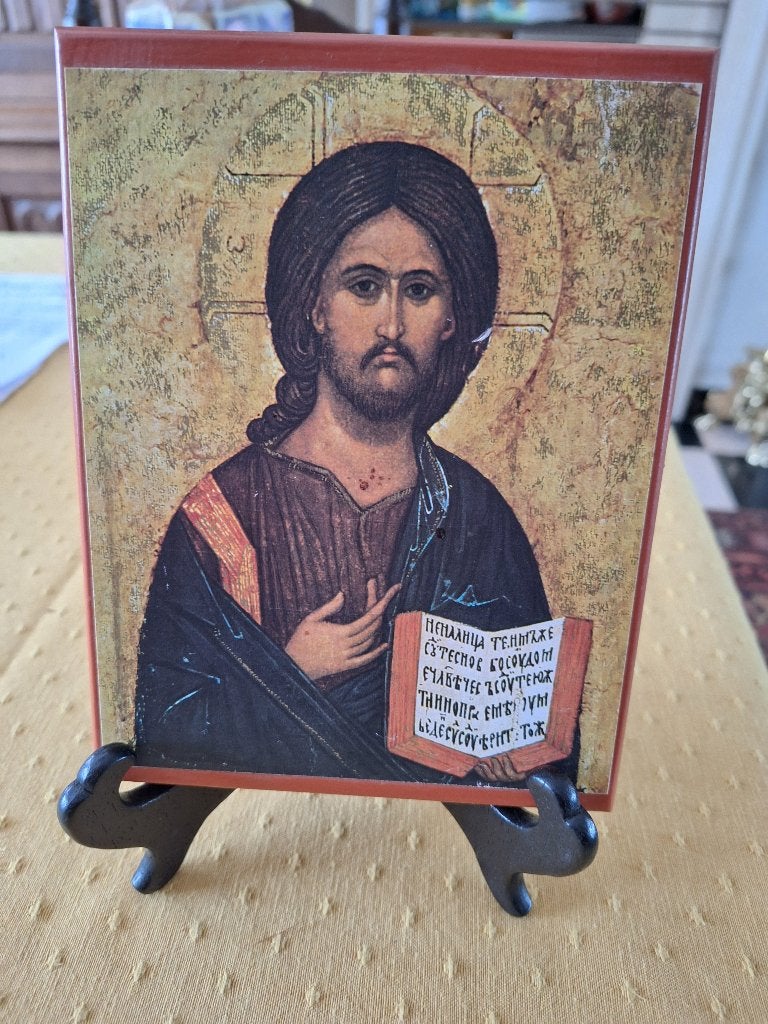 ICOON van Christus op staander, Antiek en Kunst, Antiek | Religieuze voorwerpen, Ophalen