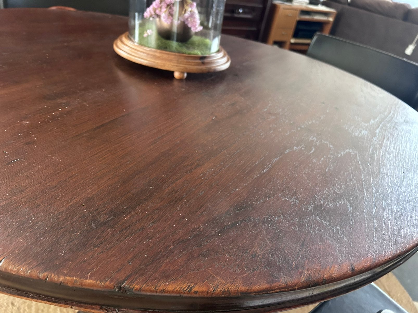 1900 driepoot ronde tafel, Huis en Inrichting, Ophalen, Gebruikt, Rond, Antiek authentiek