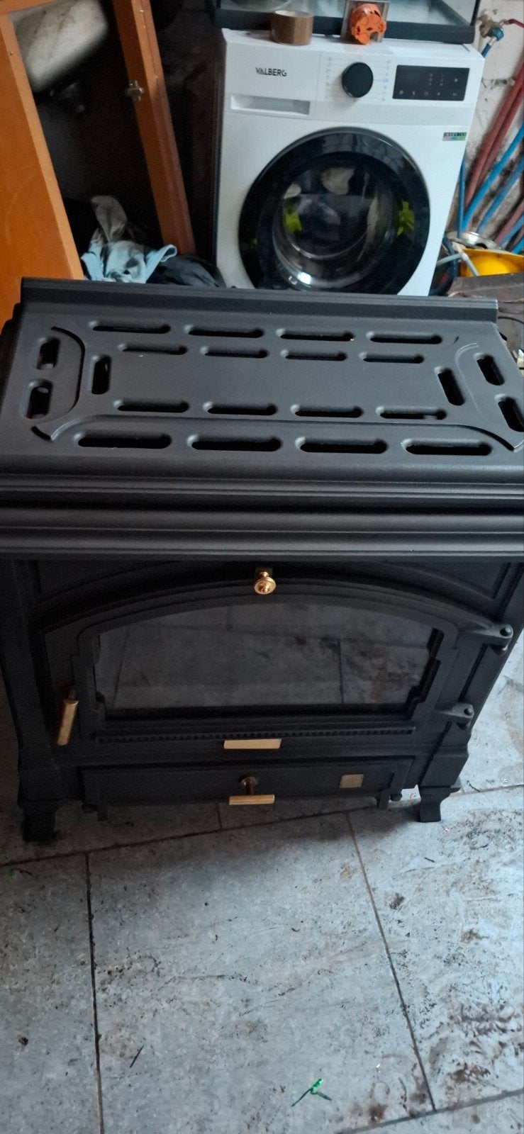 poêle SURDIAC BAYARD 3 MIX . bois/charbon 16kw. avec tremie, Comme neuf, Enlèvement, Fonte, Autres types