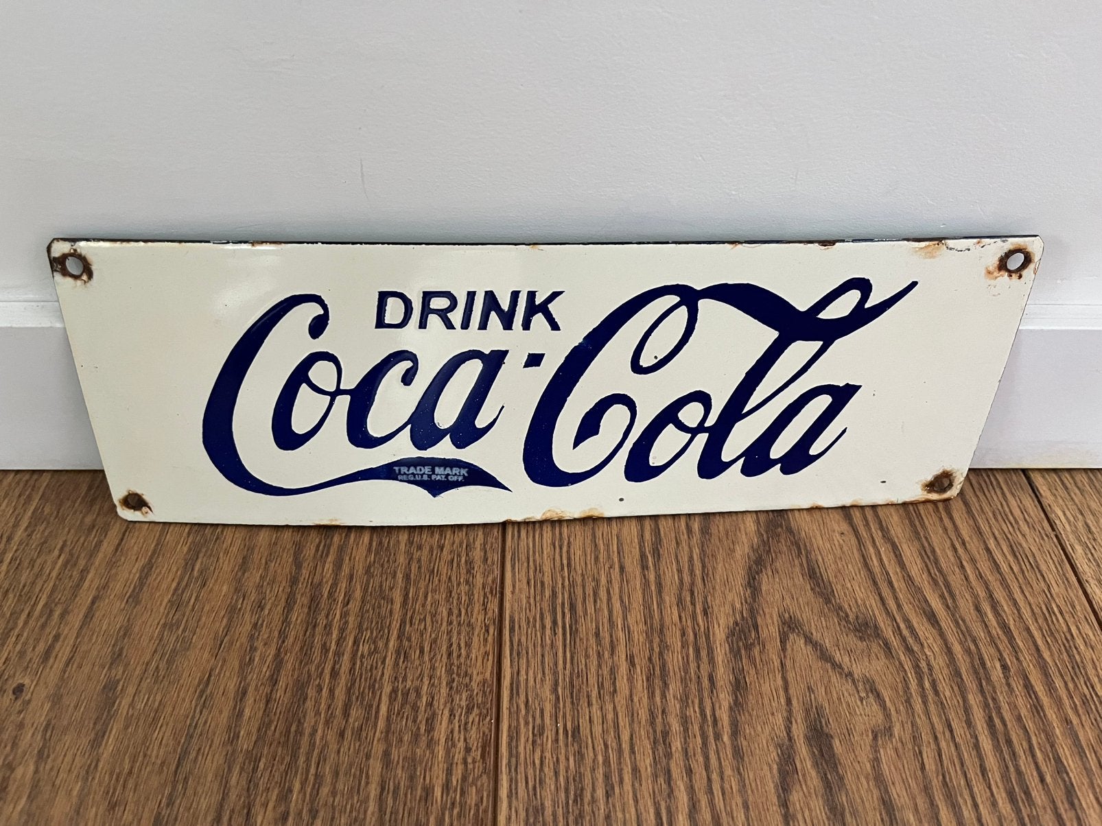 Assiette vintage en émail bleu Coca Cola, Enlèvement ou Envoi, Utilisé