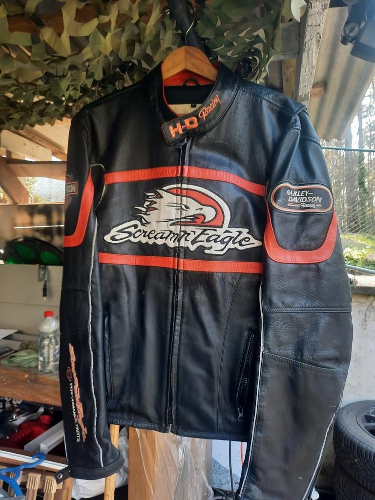 Leren Harley davidson jas, Motoren, Kleding | Motorkleding, Ophalen