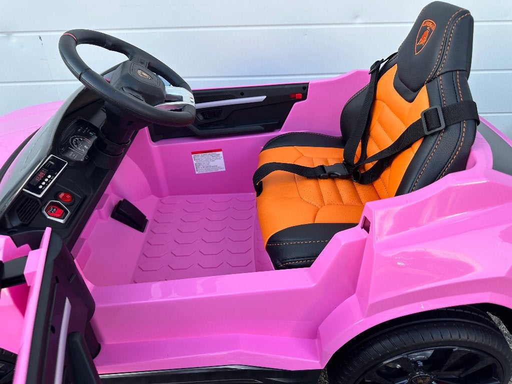 Lamborghini Urus 12v Roze RC - Leer - Rubberbanden - FM Ra, Nieuw