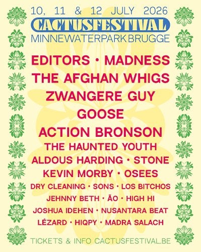 2 Tickets Cactusfestival op 11-07-26 te Brugge, Deux personnes