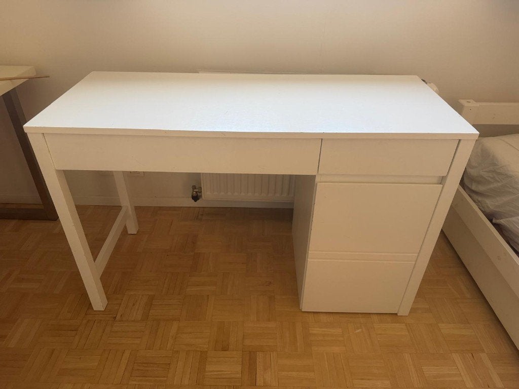 Wit bureau met laden — Goede staat, Huis en Inrichting, Ophalen, Gebruikt, 120 cm, 48 cm