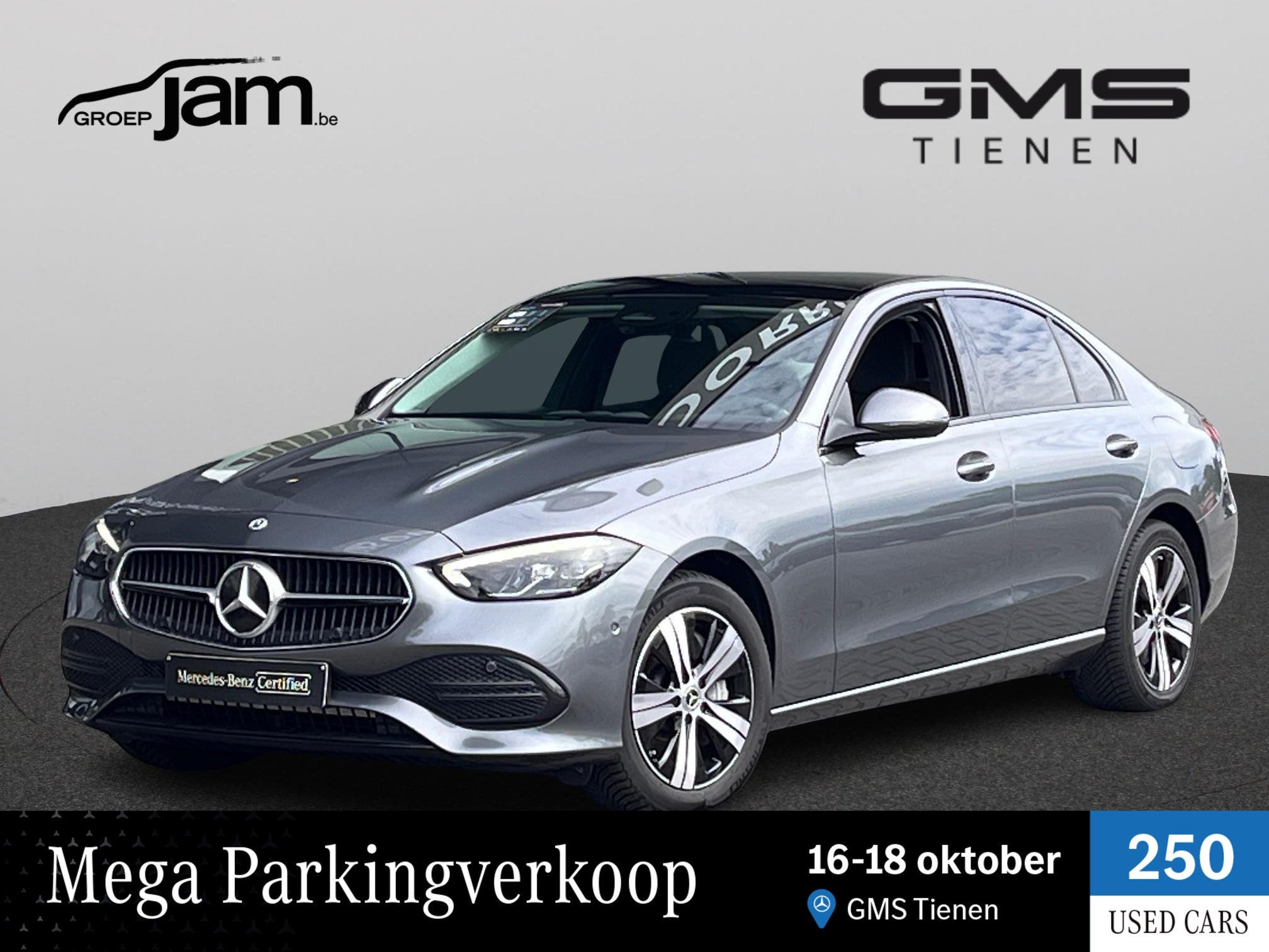Mercedes-Benz C-Klasse Berline 300 e LuxLine pano/trekhaak, Auto's, Automaat, 4 deurs, Zwart, 313 pk