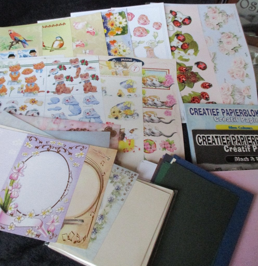 Pakket A om kaarten te maken , nieuwe staat, 4 euro, Hobby en Vrije tijd, Kaarten | Zelf maken, Nieuw, Overige typen, Fantasie