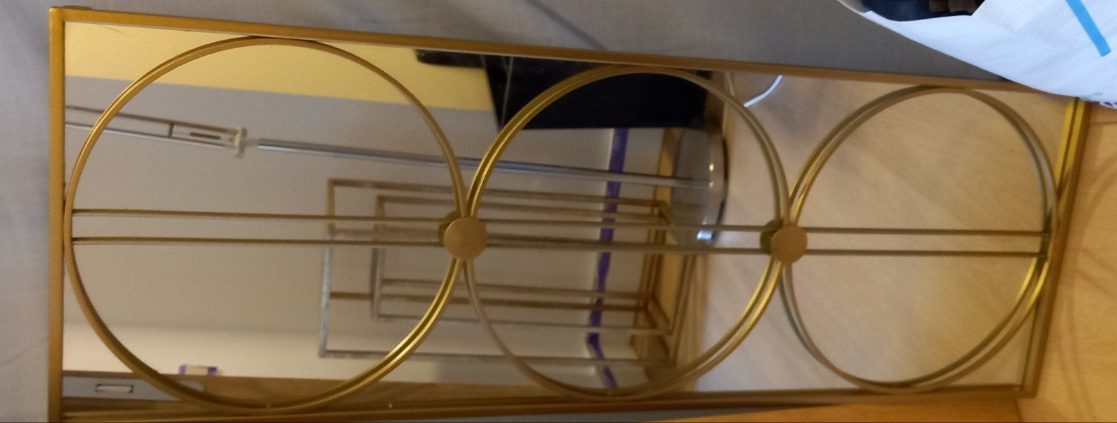 Miroir doré 100 x 35, Maison & Meubles, Enlèvement