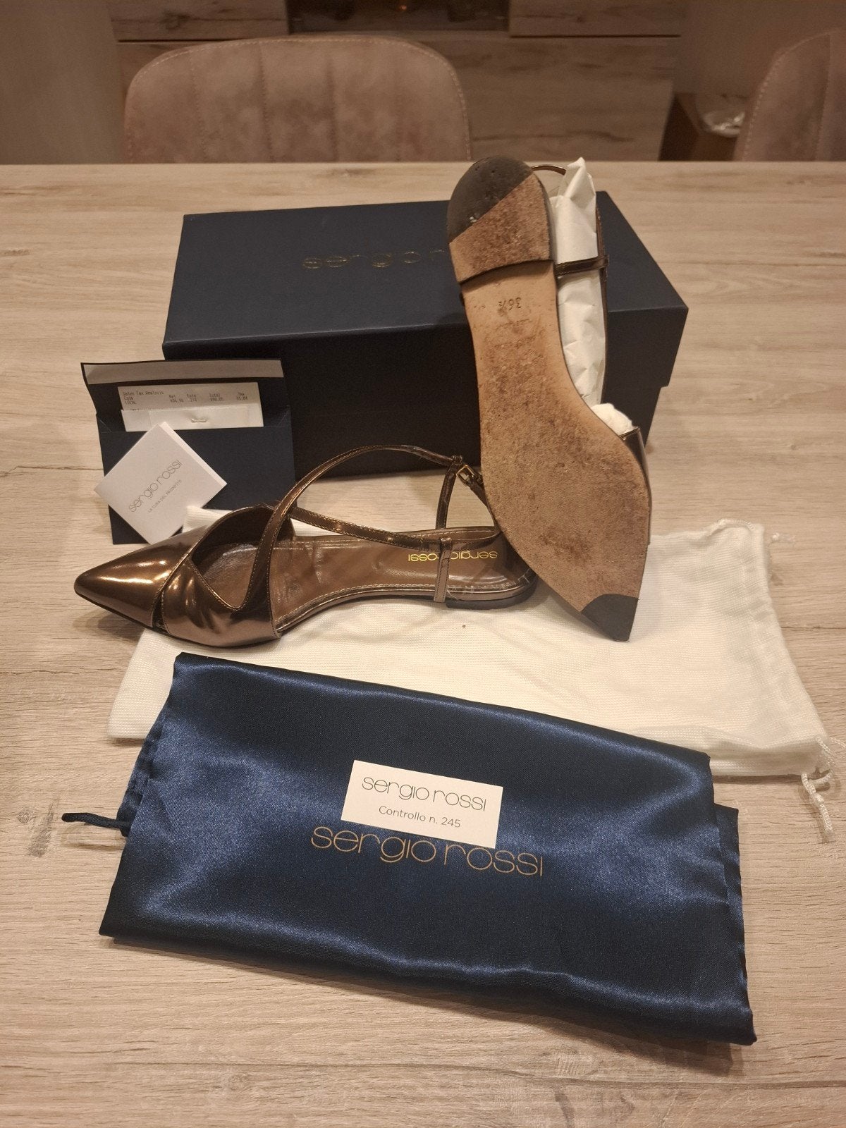 Schoenen Sergio Rossi maat 36,5., Ophalen, Zo goed als nieuw, Sergio Rossi, Bruin